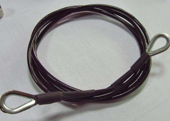 De zwarte Kabel van de Gymnastiekdraad 1/4 Duim Buitendiameter voor de Assemblage van het Gymnastiekmateriaal