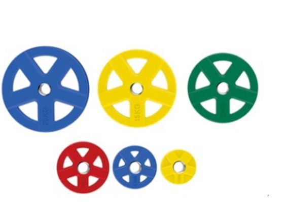 Low Noise Weightlifting Plates Rubber Coated Versions High Impact Resistance Durable Plates Designed for Heavy Duty Gym