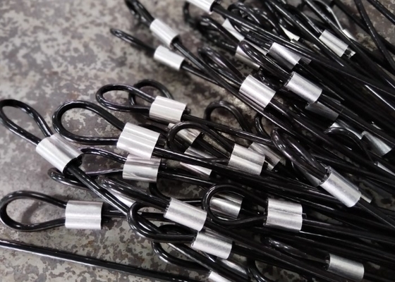 6.5mm gymdraad touw in het zwart voor zachtere oefening en kracht
