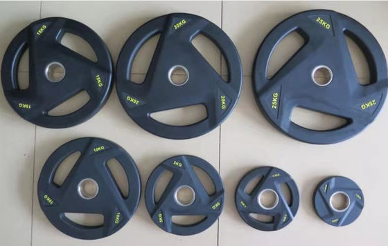 Alle voor commerciële clubs Barbell Gewichtsplaten Laag geluid Rubber bedekte versies Eenheid Gewicht 2,5 lb 20kgs Duurzame sportschoolapparatuur