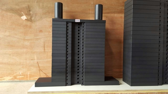 Glad oppervlak rechthoekige gewichtenstapel voor krachttraining apparatuur